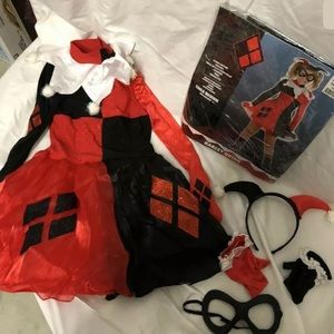DC Harley Quinn Halloween Costume Girls size M